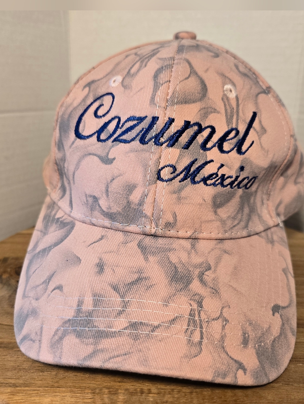 Cozumel Mexico Baseball Hat Cap Pink Marble Adjustable New w/o Tags Souvenir Hat